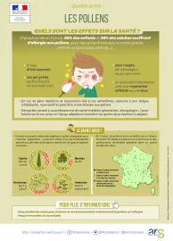 Infographie « les pollens - quels sont les effets sur la santé ?»