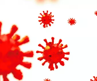 Virus rouge Covid 19